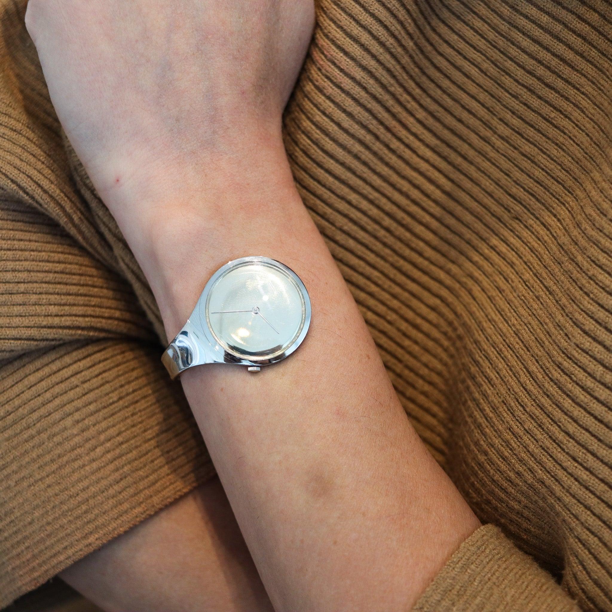 Reloj de pulsera GEORG JENSEN 1970-1980 By Vivianna Torun en acero inoxidable en venta 2