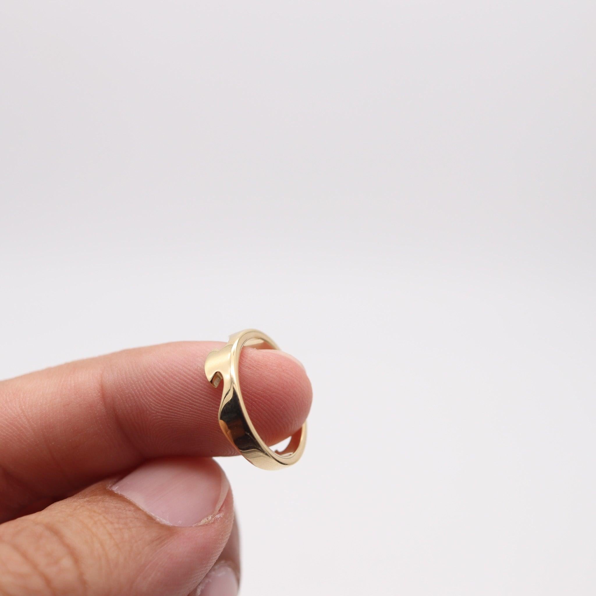 GEORG JENSEN 1970 Danemark Par Nina Koppel Bague Puzzle Fusion En Or Jaune 18Kt Pour femmes en vente