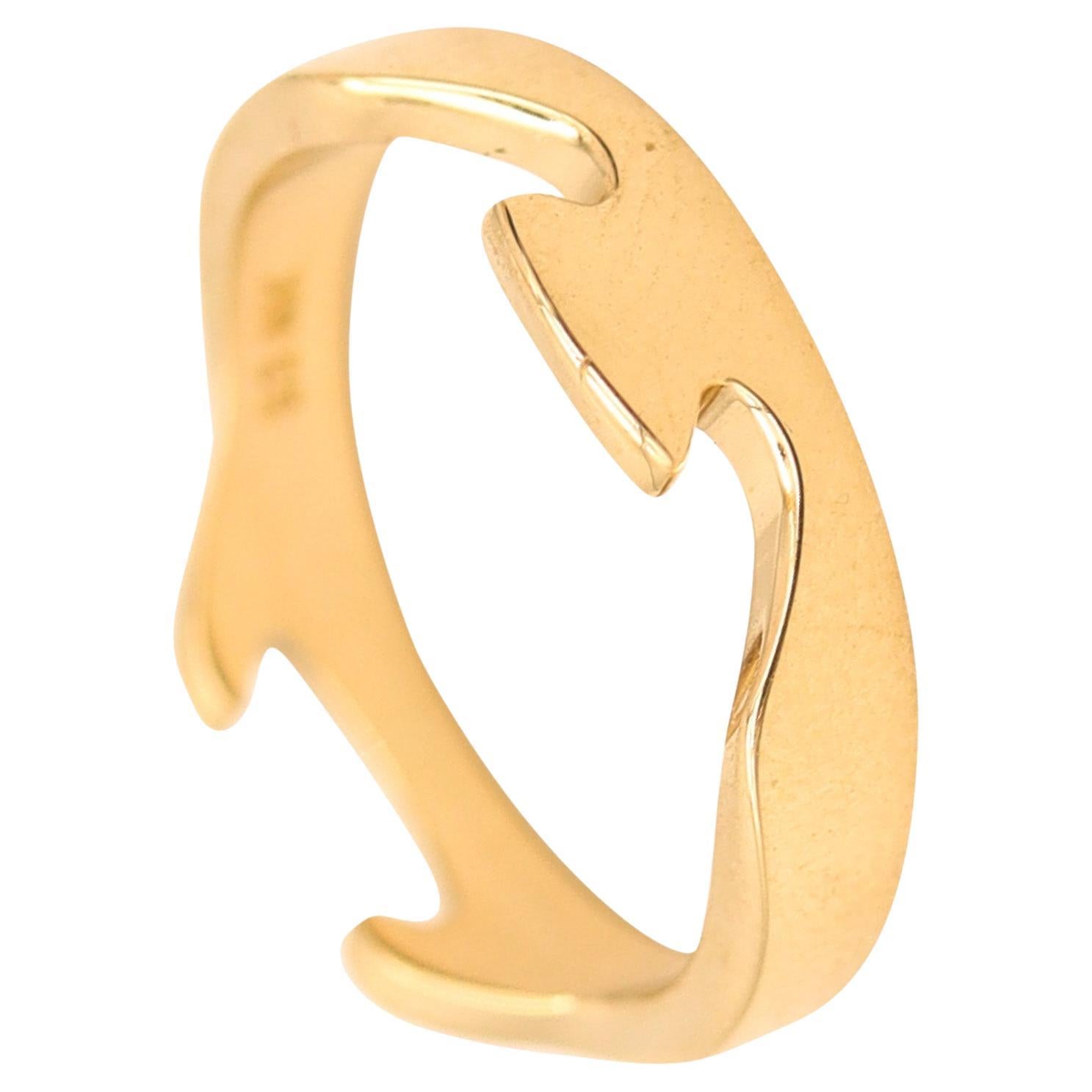 GEORG JENSEN 1970 Dänemark von Nina Koppel Fusion Puzzle Ring in 18Kt Gelbgold