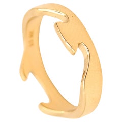 GEORG JENSEN 1970 Denmark By Nina Koppel Fusion Puzzle Ring In 18Kt Yellow Gold