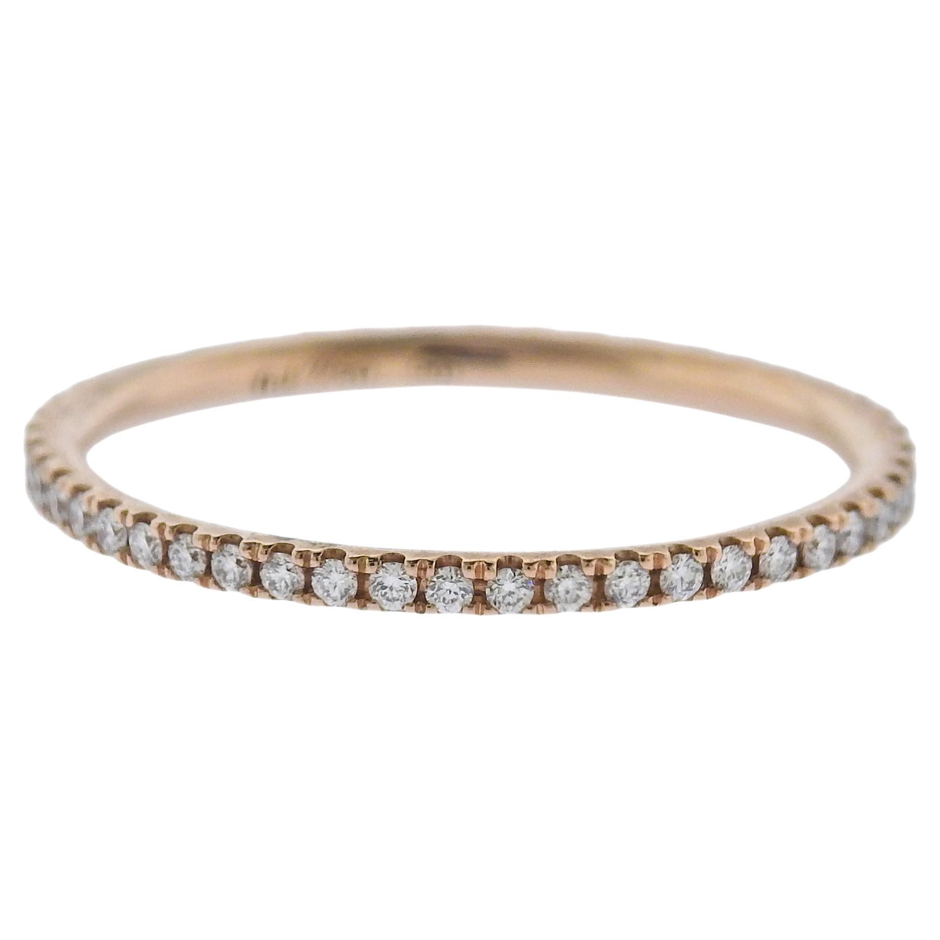 Georg Jensen 1 Rose Gold Aurora Diamond Ring 1553 For Sale