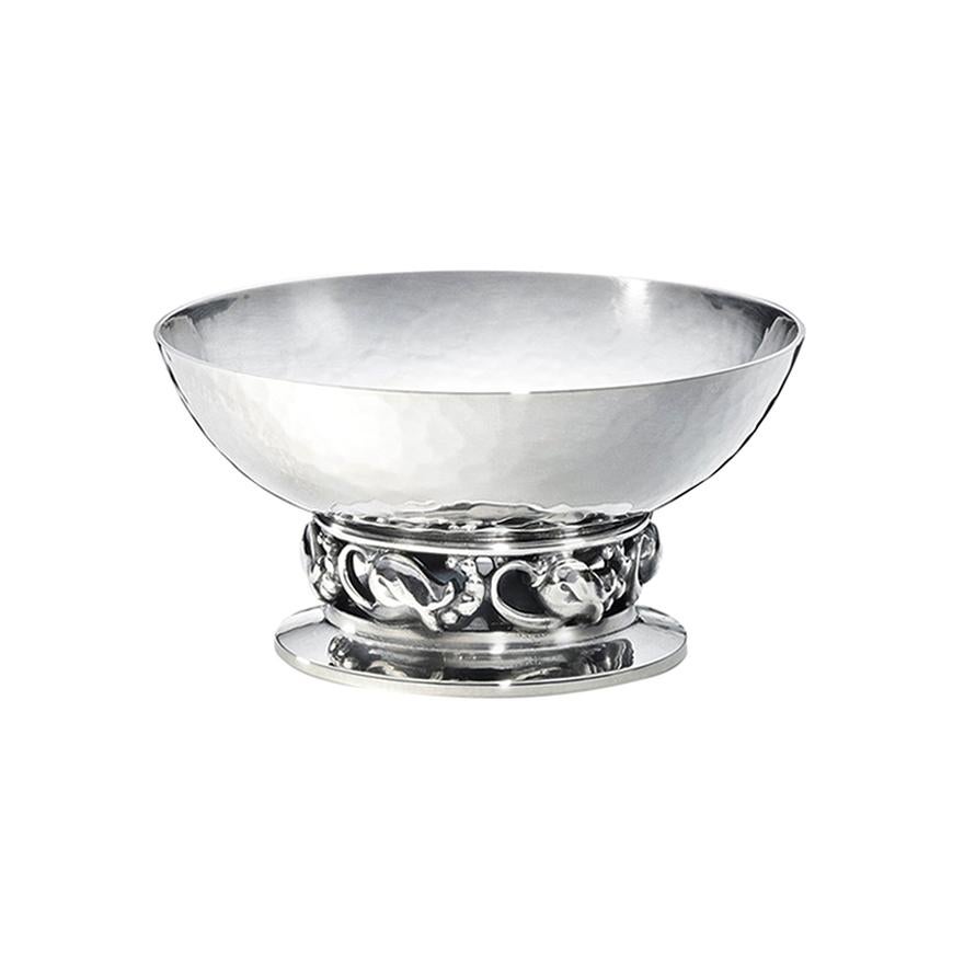 Georg Jensen 2 Handcrafted Sterling Silver Bowl for Tea Strainer For Sale