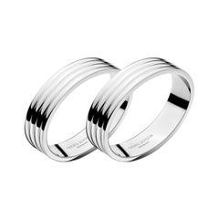 Georg Jensen Set di portatovaglioli a 2 pezzi in acciaio inossidabile di Sigvard Bernadotte