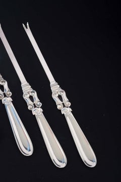Georg Jensen 4 lobster forks, “Acorn / Konge”. Sterling silver, 1944-1951.