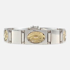Georg Jensen #56A 1962 Danish Sterling Silver Gilt Daisy Bracelet