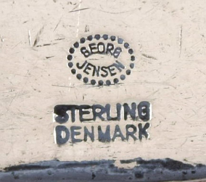 Danish Georg Jensen 6-Person Modern Dinner Service in Sterling Silver