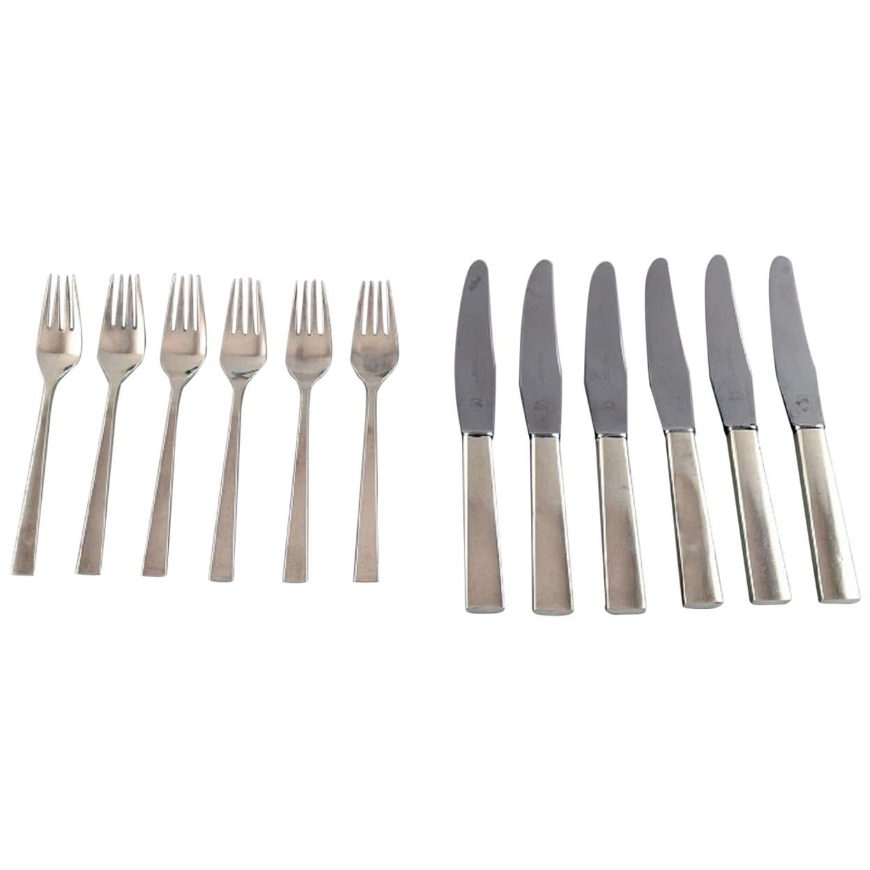 Georg Jensen 6-Person Modern Dinner Service in Sterling Silver