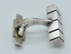 Georg Jensen #64 Sterling Silver Bar Cufflinks Design by Henry Pilstrup