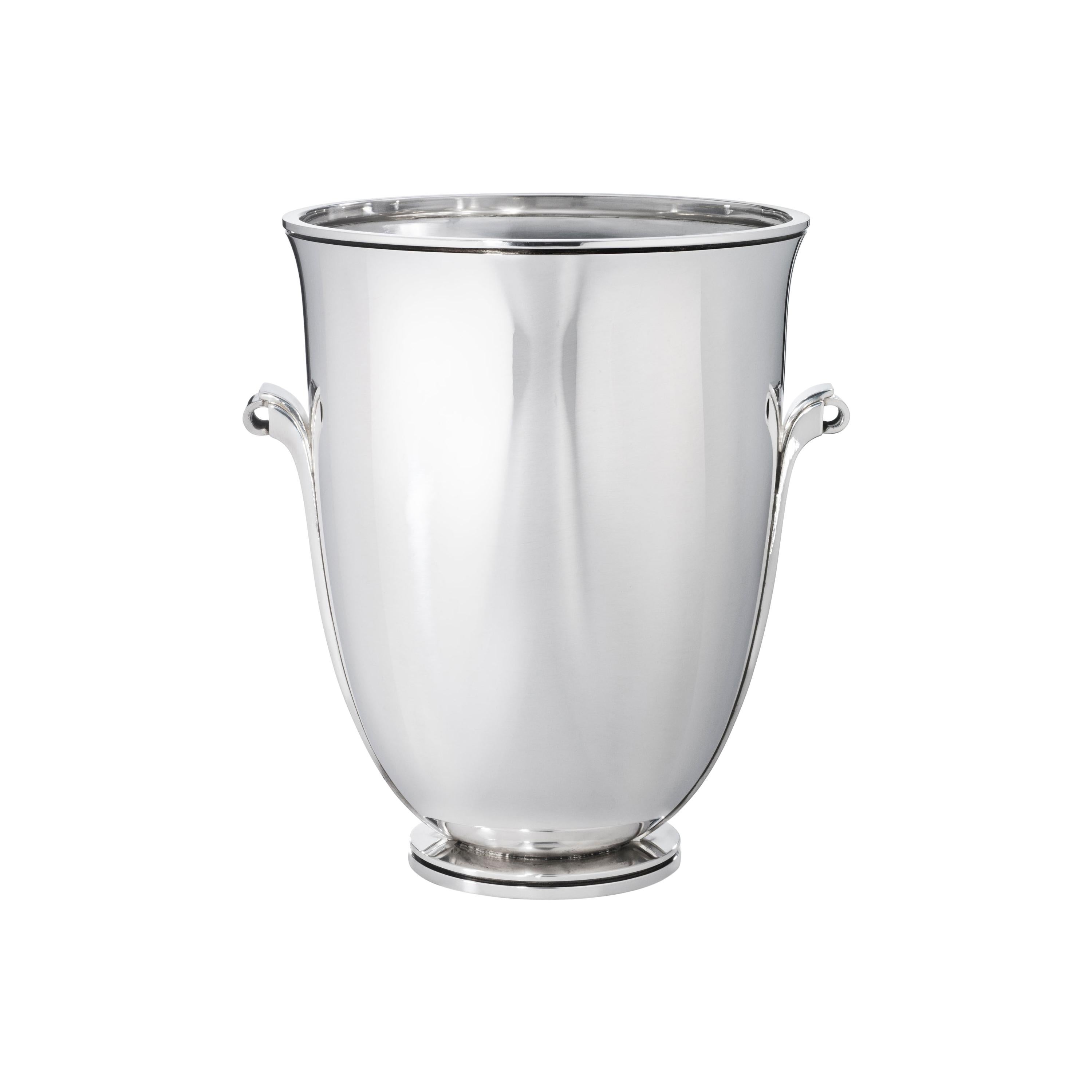 Georg Jensen 725B Handcrafted Sterling Silver Wine Cooler by Harald Nielsen For Sale