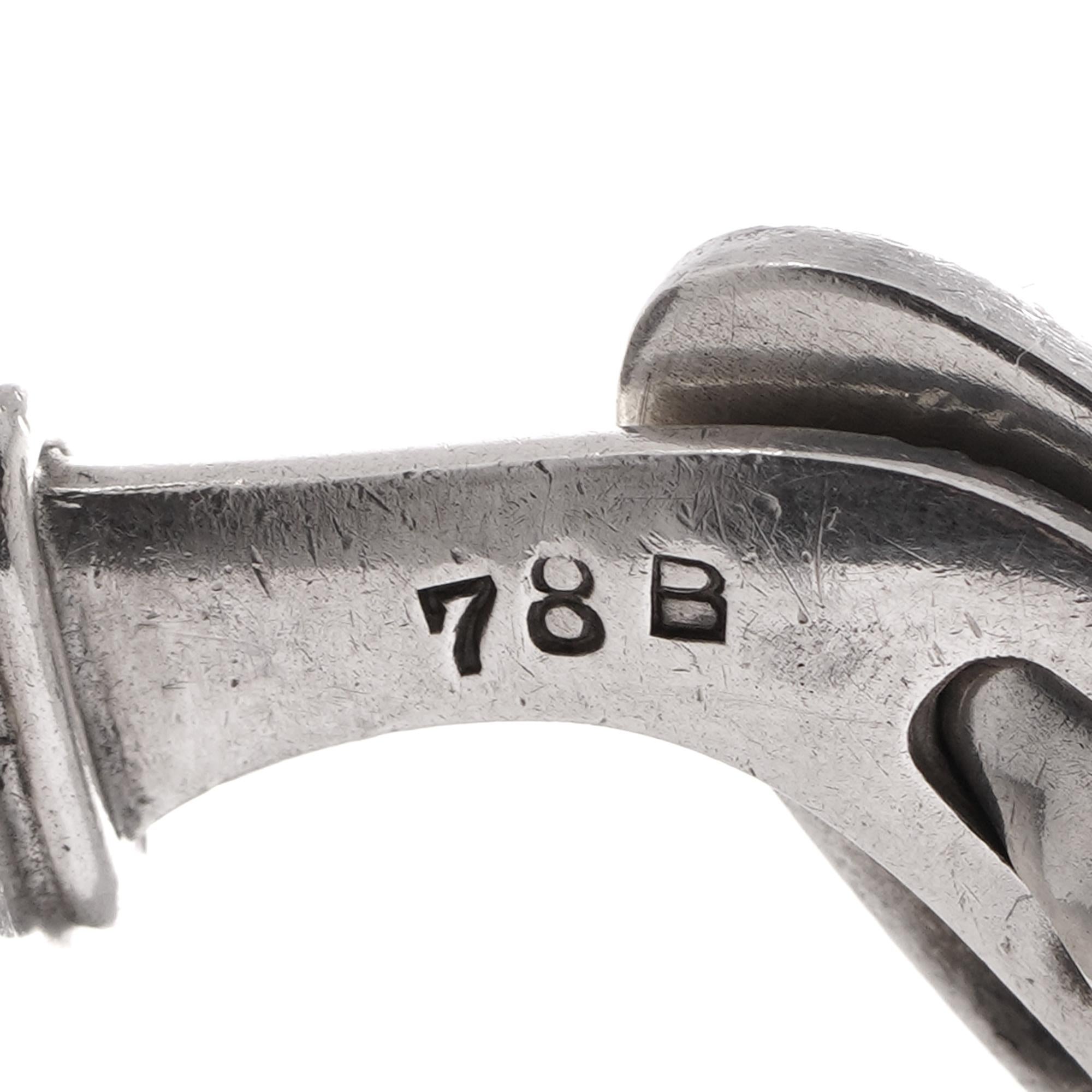 Georg Jensen 925 silver pair of cufflinks, featuring a wheat design #78B  3
