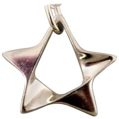 Vintage Georg Jensen 925 Sterling Silver Star Necklace