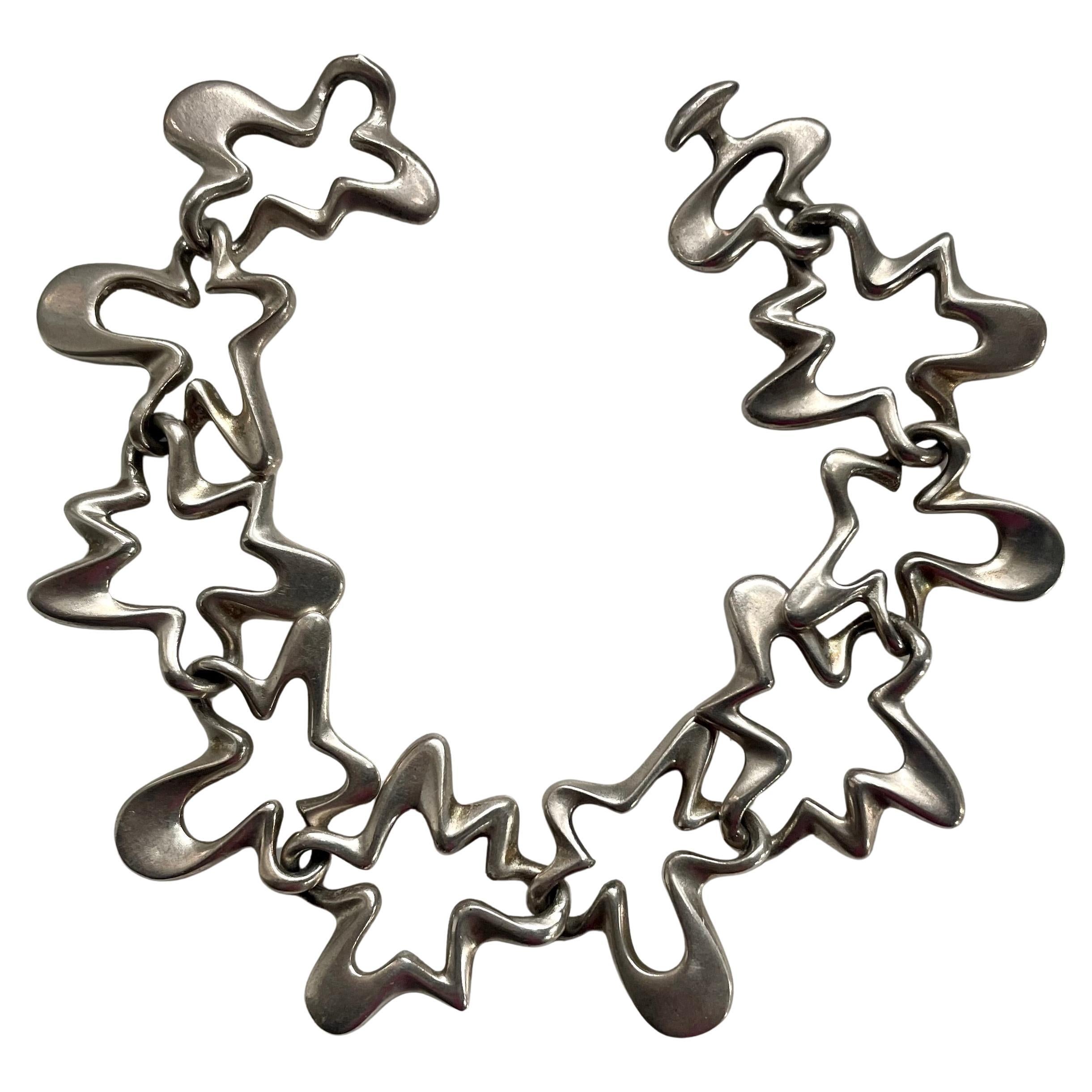 Georg Jensen, a Mid-Century Silver "Splash" Bracelet by Henning Koppel, Denmark