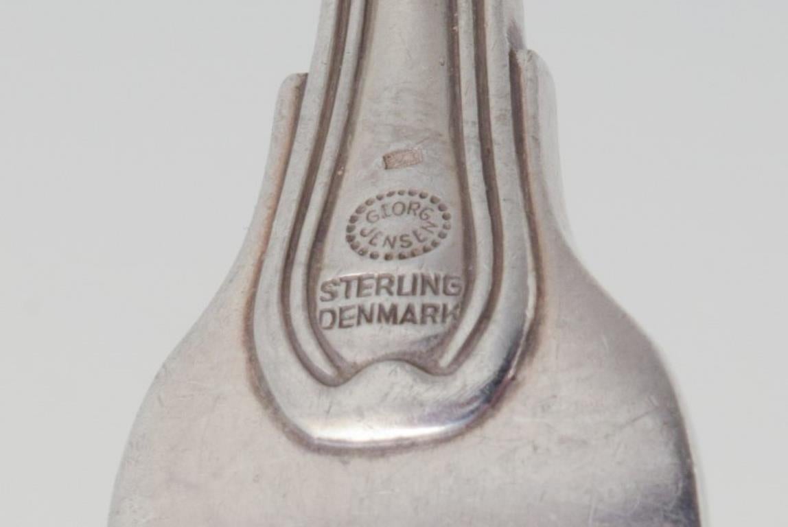 XX secolo Georg Jensen. Un set di otto forchette da pasticceria 
