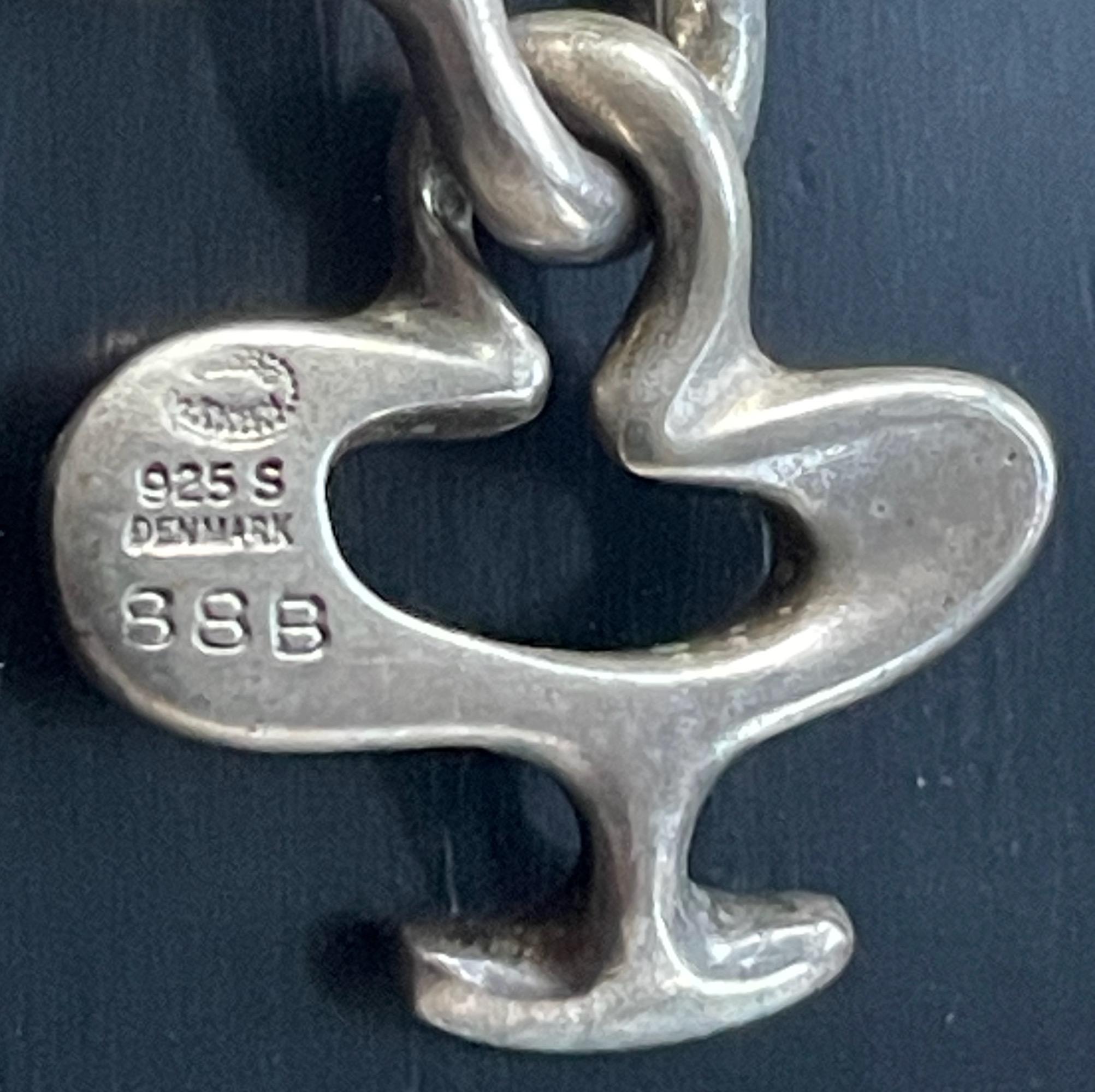 Splash, model 88B, designed by Henning Koppel circa 1951, an original Sterling Silver Necklace for Georg Jensen, Denmark. Matching bracelet available on my shop front.

