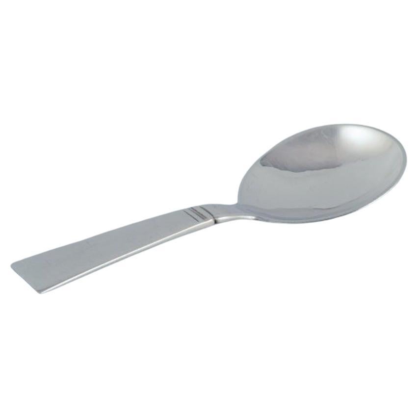 Georg Jensen Acadia. Art Deco compote/sugar spoon in sterling silver.  For Sale