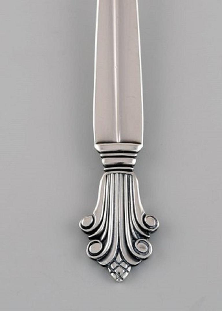 Art Deco Georg Jensen Acanthus Bouillon Spoon in Sterling Silver For Sale