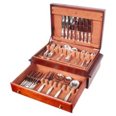 Georg Jensen Acanthus Danish Sterling Silver 69 Pieces Besteck für 8 Personen