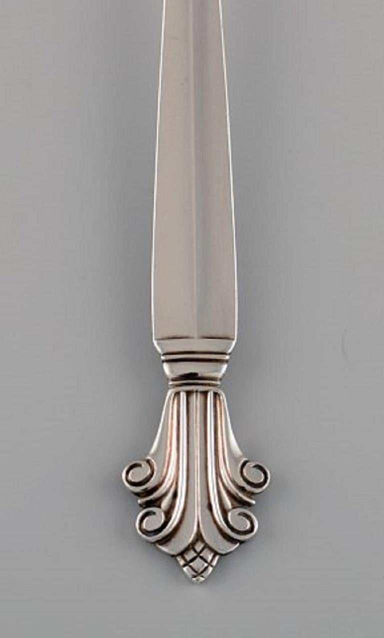 Art Deco Georg Jensen Acanthus Dessert Spoon in Sterling Silver, 12 Spoons Available