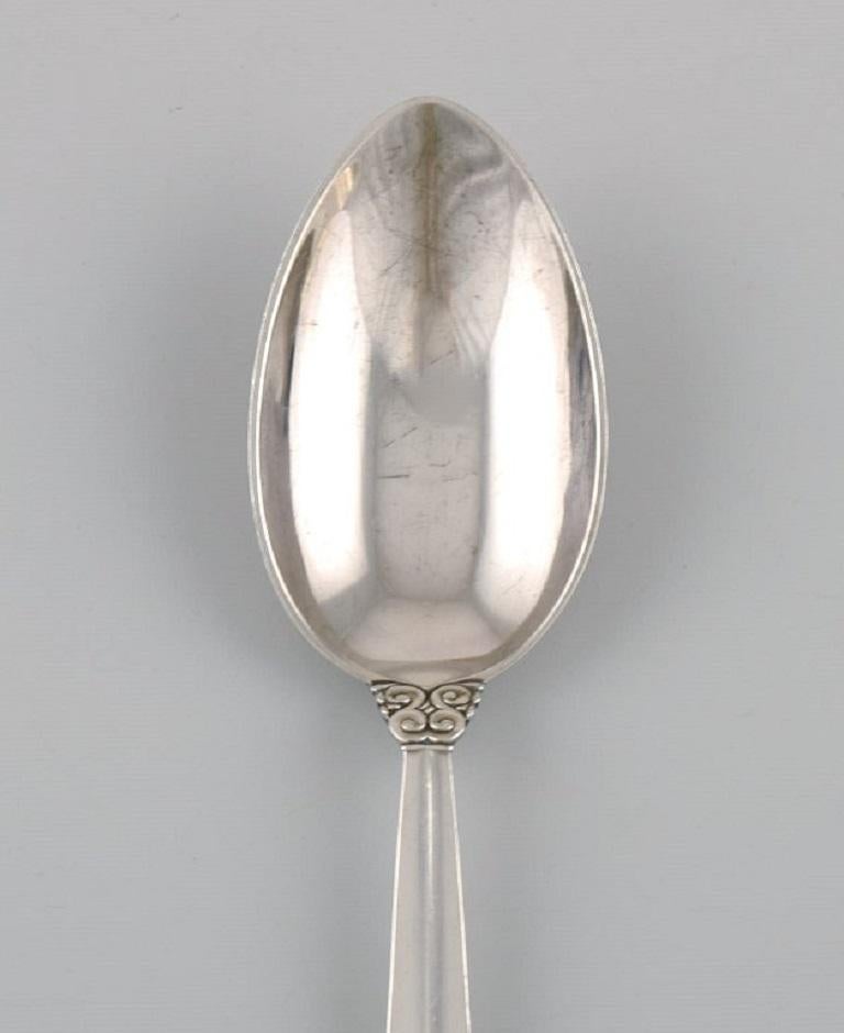Art Deco Georg Jensen Acanthus Dessert Spoon in Sterling Silver, Two Spoons Available For Sale