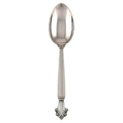 Georg Jensen Acanthus Dessert Spoon in Sterling Silver, Two Spoons Available