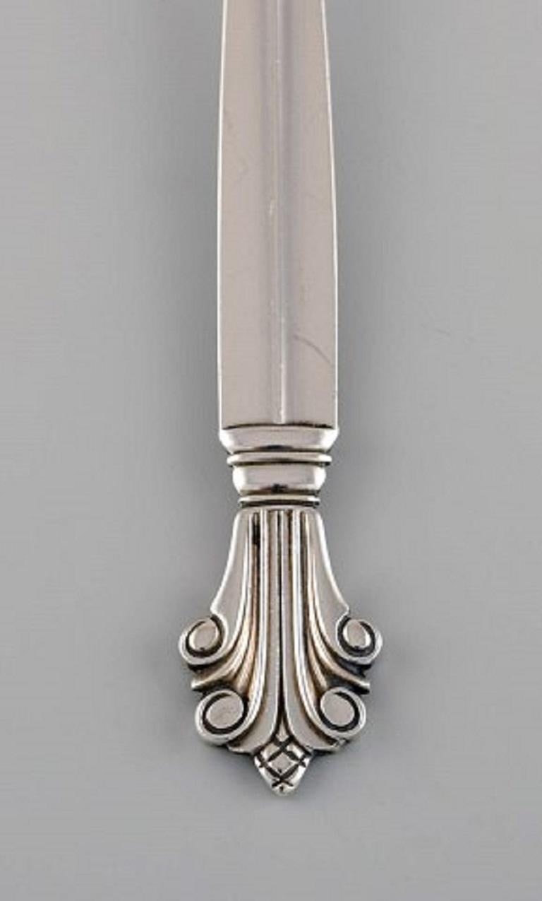 Art Deco Georg Jensen Acanthus Dinner Fork in Sterling Silver, 11 Forks Available For Sale