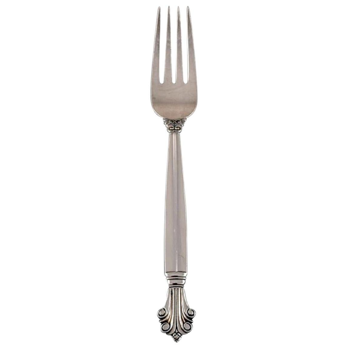 Georg Jensen Acanthus Dinner Fork in Sterling Silver, 11 Forks Available For Sale
