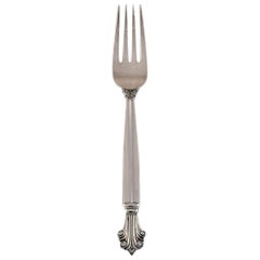 Used Georg Jensen Acanthus Dinner Fork in Sterling Silver, 11 Forks Available