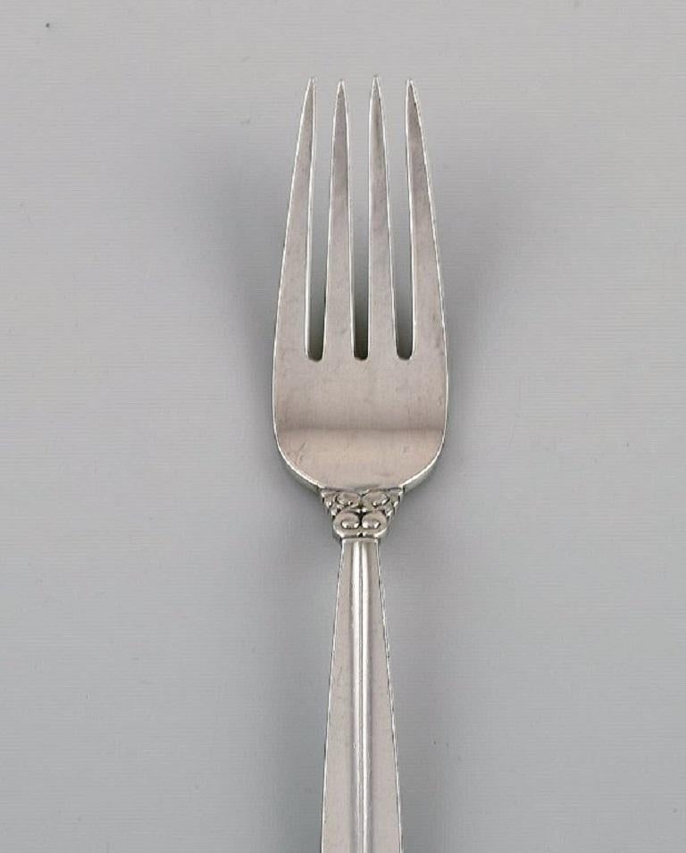 Art Deco Georg Jensen Acanthus Dinner Fork in Sterling Silver, Two Forks Available For Sale