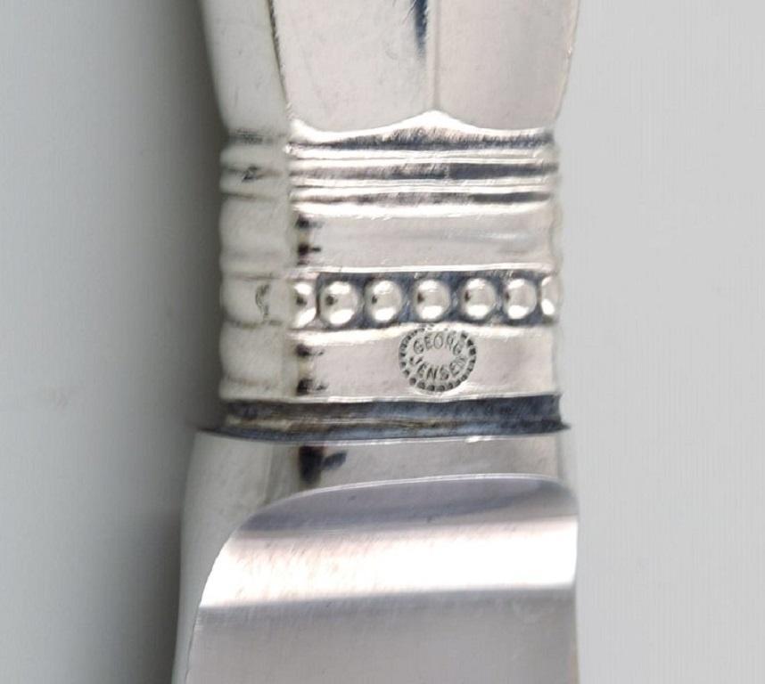 Danish Georg Jensen Acanthus Dinner Knife in Sterling Silver and Stainless Steel For Sale