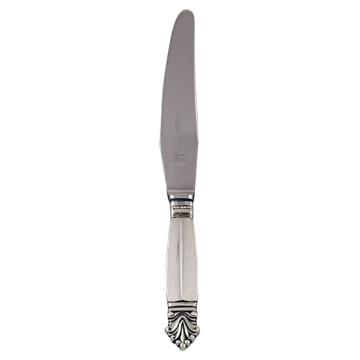 Georg Jensen Coltello da cena Acanthus in argento e acciaio inox