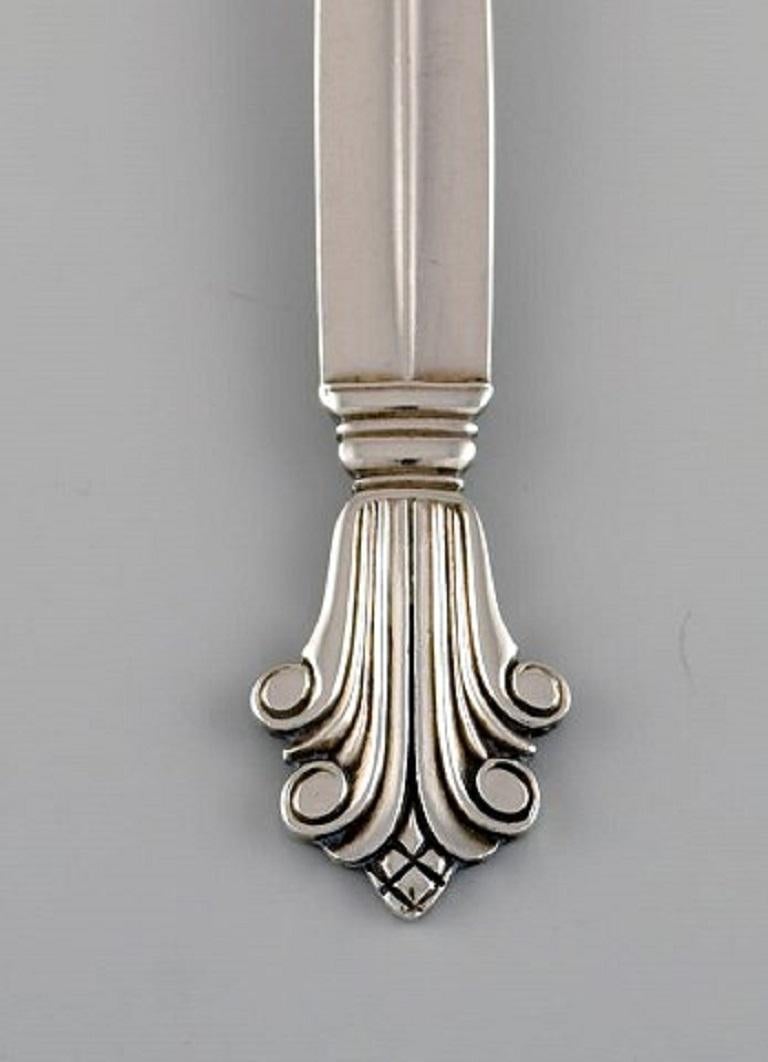 Art Deco Georg Jensen Acanthus Lunch Fork in Sterling Silver, 6 Forks Available For Sale