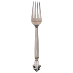 Georg Jensen Acanthus Lunch Fork in Sterling Silver, 12 Forks Available