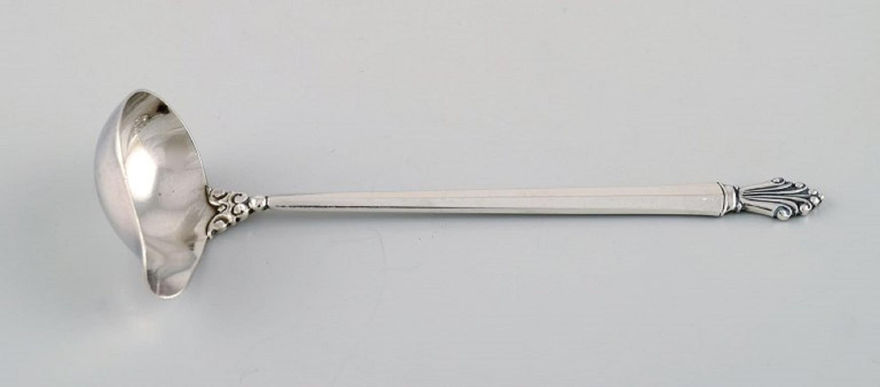 Art Deco Georg Jensen Acanthus Sauce Spoon in Sterling Silver For Sale