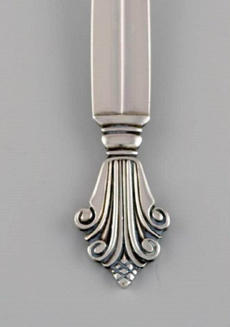 Art Deco Georg Jensen Acanthus Spoon in Sterling Silver For Sale