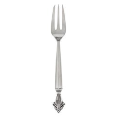 Georg Jensen Acanthus Sterling Silver Cake Fork Old Type 043