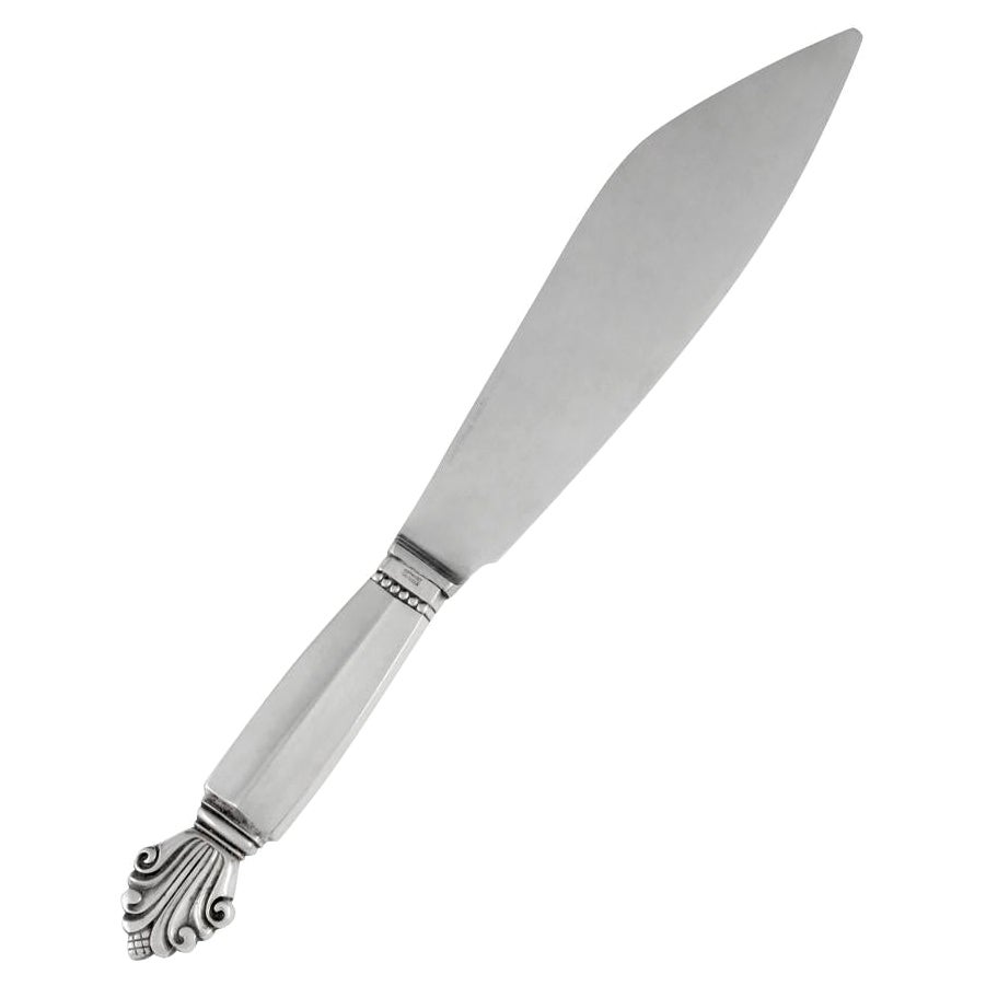 Georg Jensen Acanthus Sterling Silber Tortenmesser 196 im Angebot