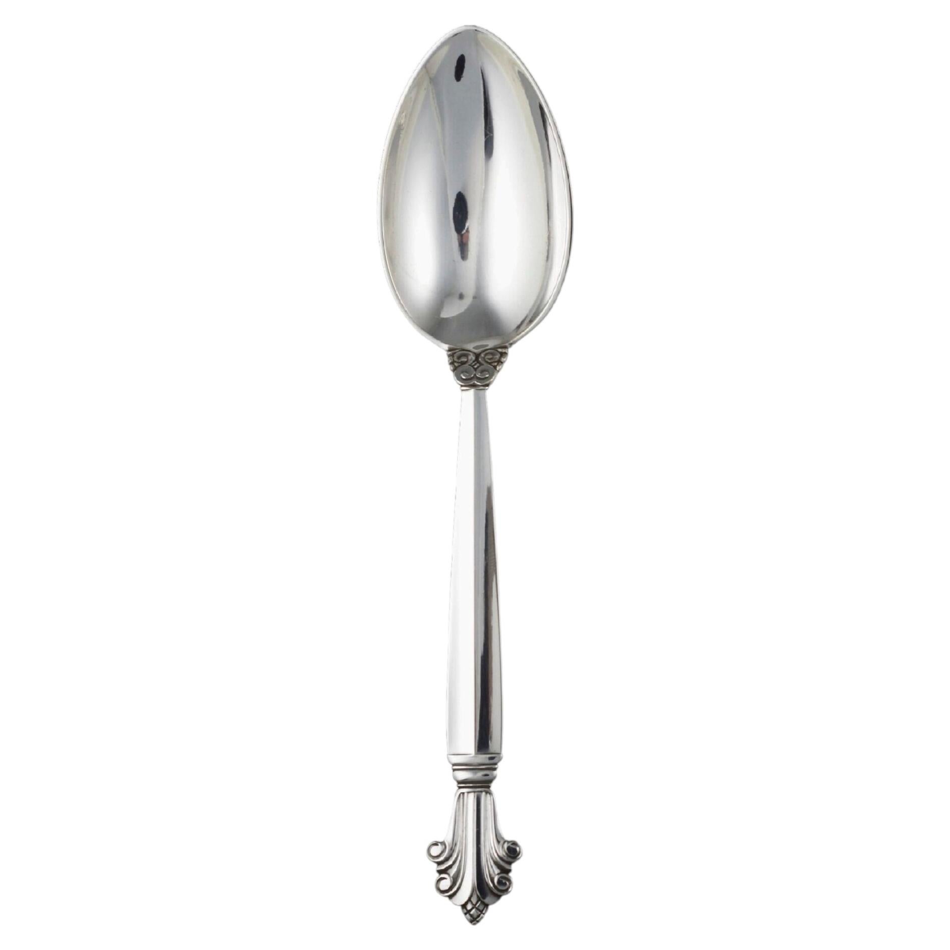 Georg Jensen Acanthus Sterling Silver Dessert Spoon 021, 1917 For Sale
