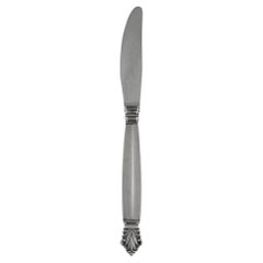 Georg Jensen Couteau de table en argent Acanthus 014