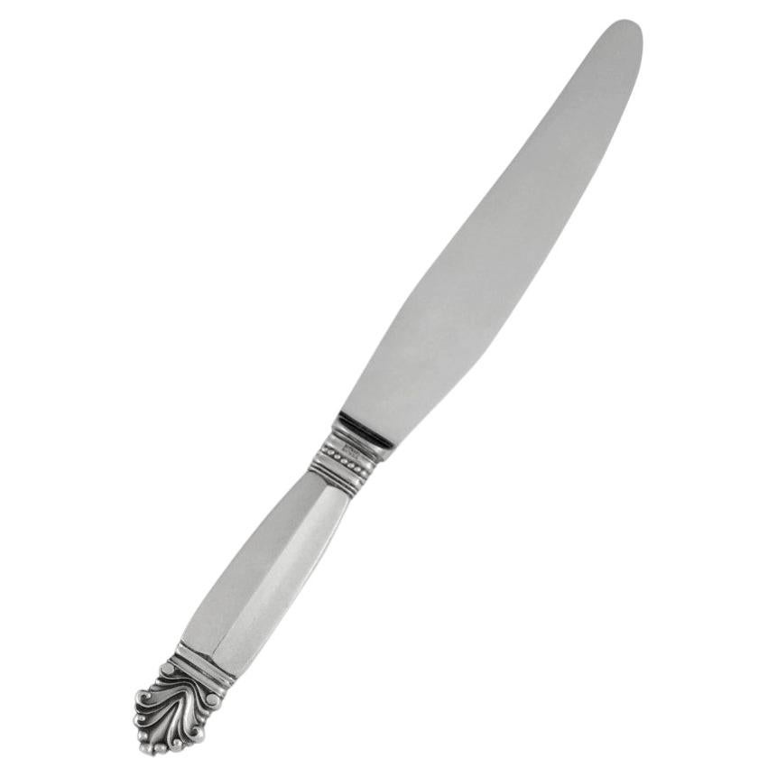 Georg Jensen Acanthus Sterling Silver Dinner Knife Large 003, 1917 For Sale