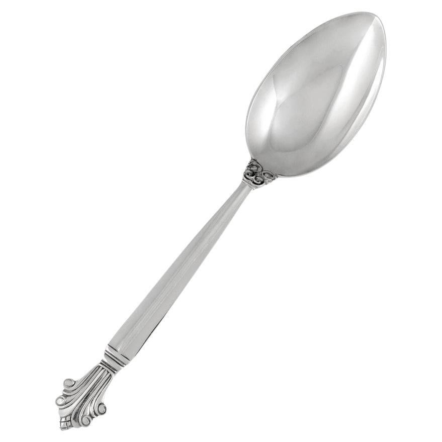 Georg Jensen Acanthus Sterling Silver Dinner Spoon 011 For Sale