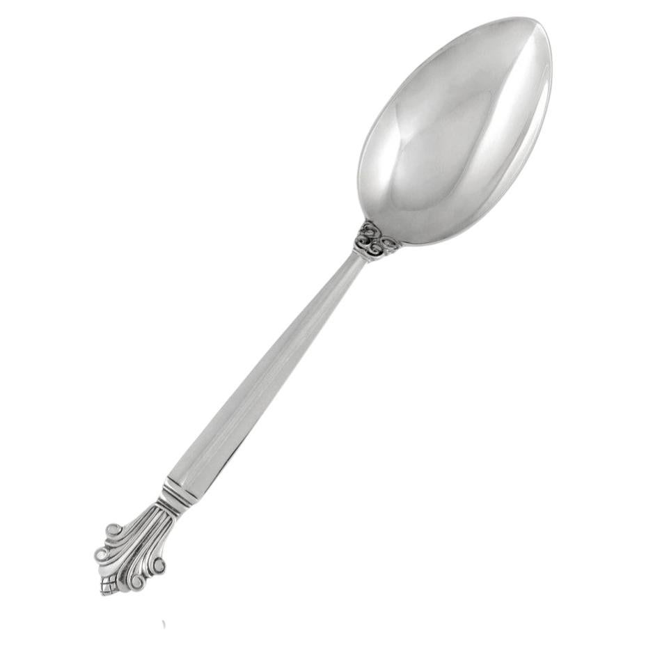 Georg Jensen Cuillère à dîner en argent sterling avec acanthe, Large 001, 1917 en vente