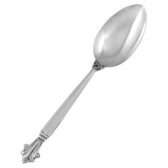 Vintage Georg Jensen Acanthus Sterling Silver Dinner Spoon, Large 001