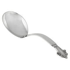 Georg Jensen Cucchiaio da gelatina in argento Sterling Acanthus 165
