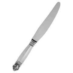 Vintage Georg Jensen Acanthus Sterling Silver Large Dinner Knife 003