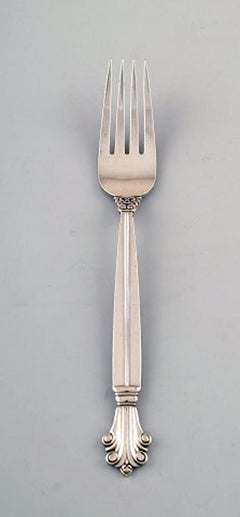 Georg Jensen Acanthus Sterling Silver Set of Twelve Luncheon Forks