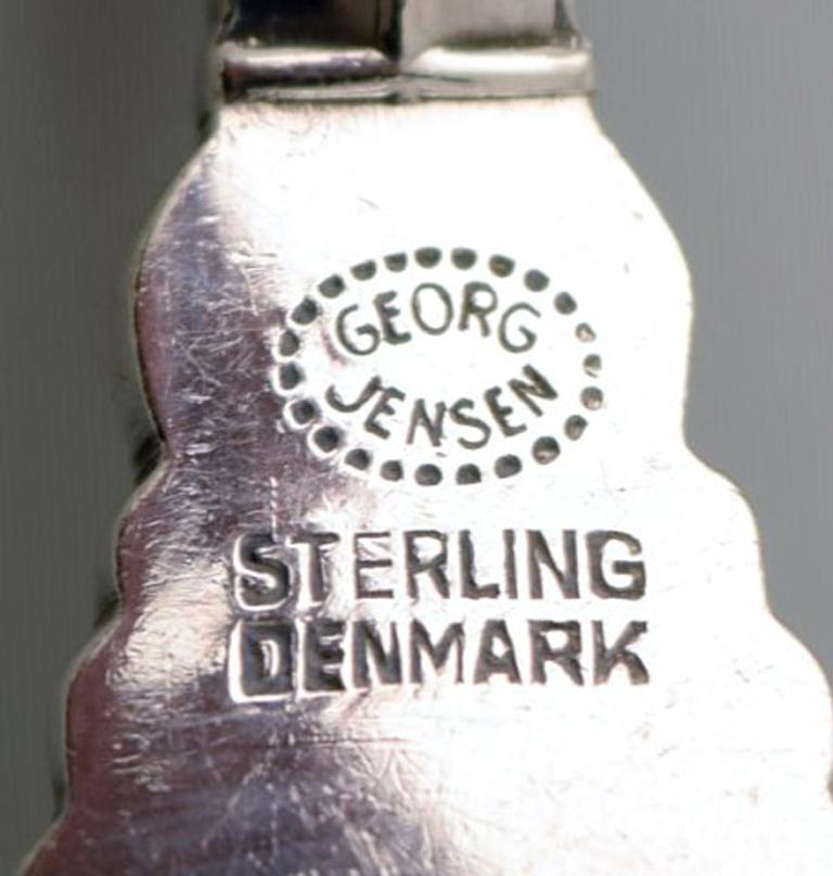 Danish Georg Jensen Acanthus Sterling Silver Set of Twelve Luncheon Forks For Sale