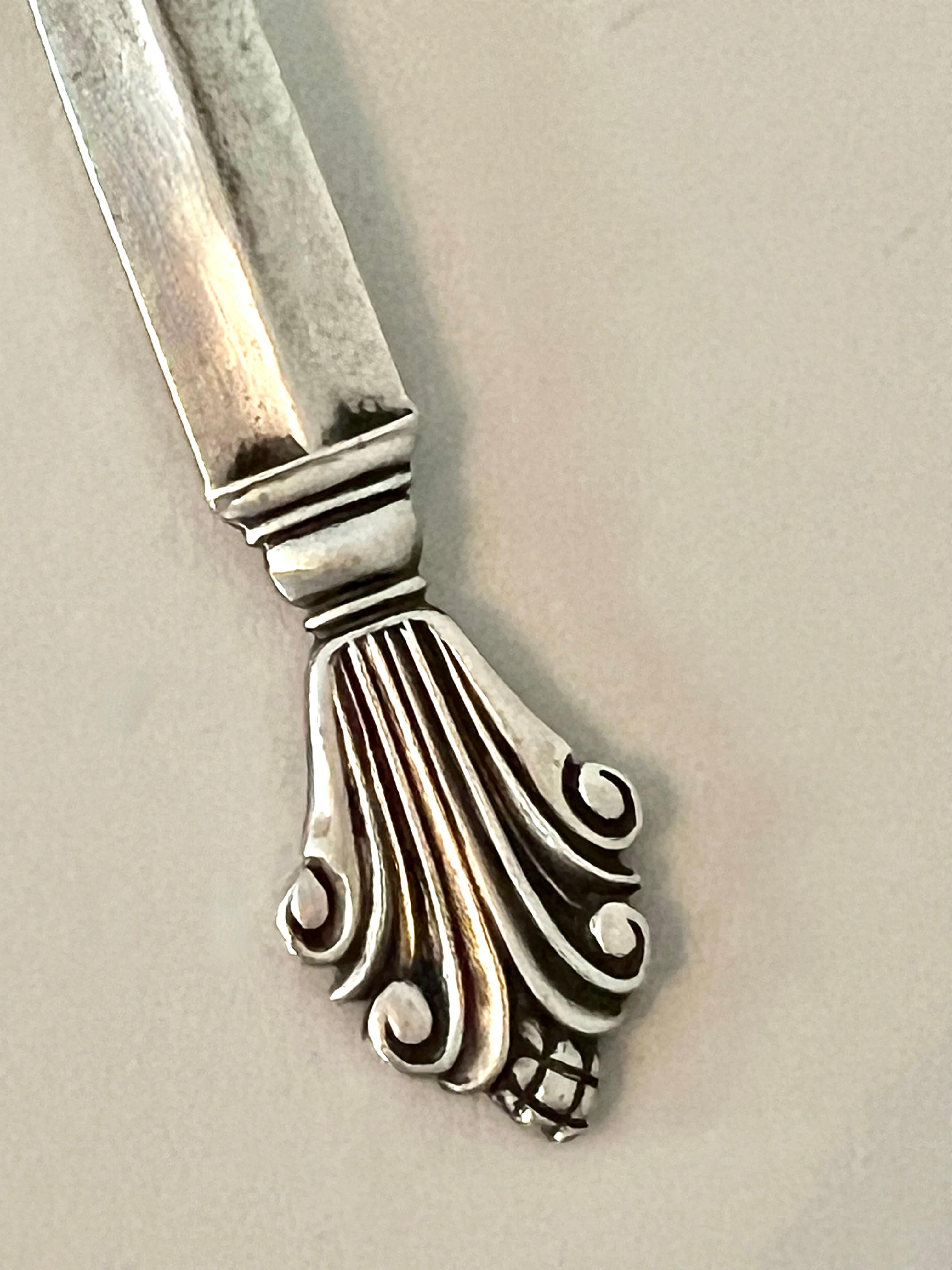 Hand-Crafted Georg Jensen Acanthus Sterling Silver Spoon For Sale