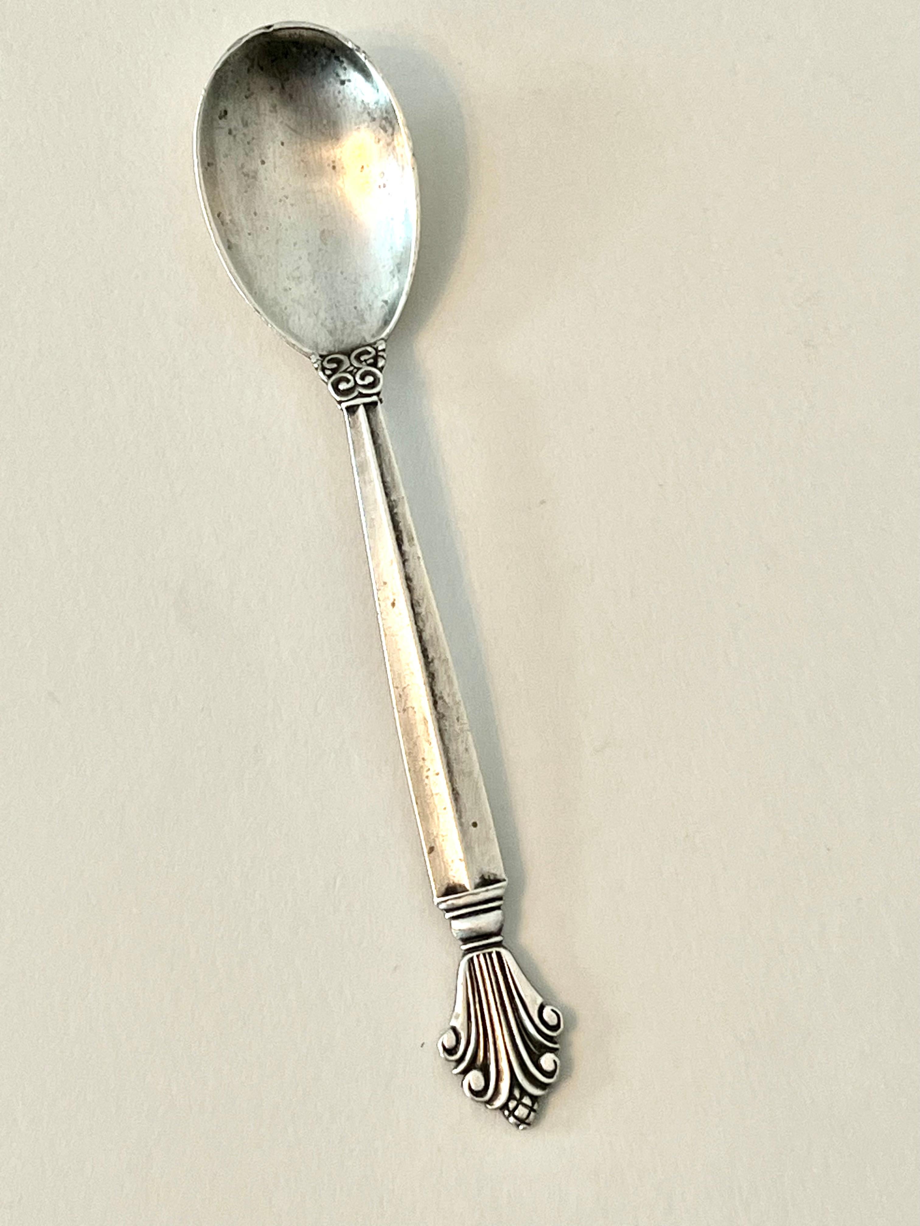 Georg Jensen Acanthus Sterling Silver Spoon For Sale 1