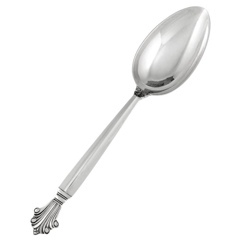 Georg Jensen Cuillère à thé en argent Acanthus Grande cuillère/Child 031 en vente