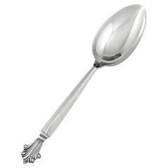 Vintage Georg Jensen Acanthus Sterling Silver Teaspoon Large/Child Spoon 031